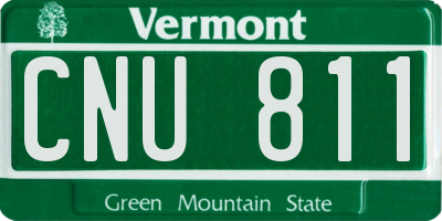 VT license plate CNU811