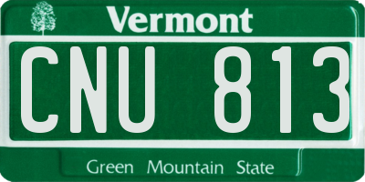 VT license plate CNU813
