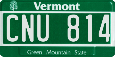 VT license plate CNU814