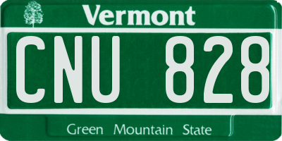 VT license plate CNU828