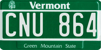 VT license plate CNU864