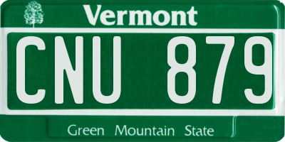 VT license plate CNU879