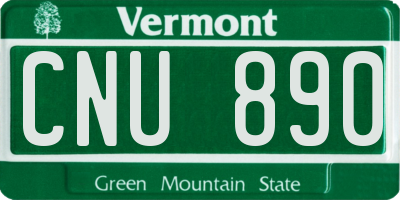 VT license plate CNU890