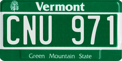 VT license plate CNU971