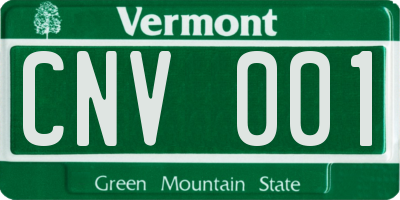 VT license plate CNV001