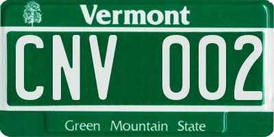 VT license plate CNV002