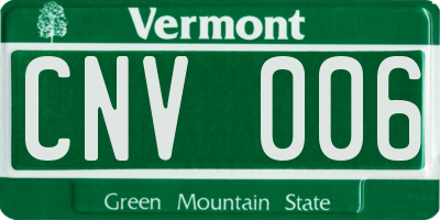 VT license plate CNV006