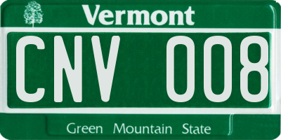 VT license plate CNV008