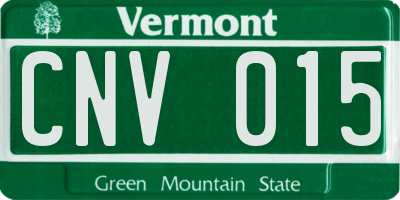 VT license plate CNV015