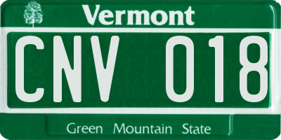 VT license plate CNV018