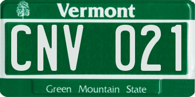 VT license plate CNV021