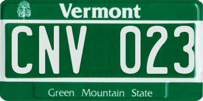 VT license plate CNV023