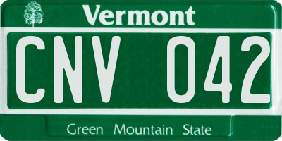 VT license plate CNV042