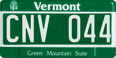 VT license plate CNV044