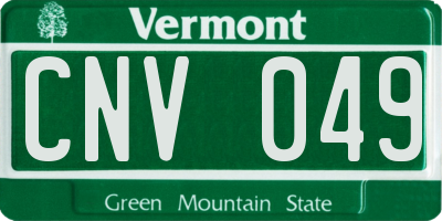 VT license plate CNV049