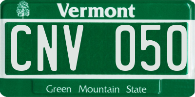 VT license plate CNV050