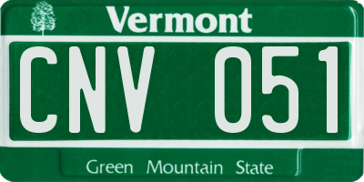 VT license plate CNV051