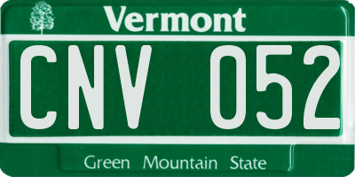 VT license plate CNV052