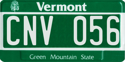 VT license plate CNV056