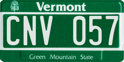 VT license plate CNV057