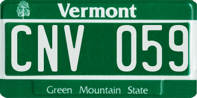 VT license plate CNV059