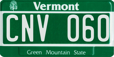VT license plate CNV060