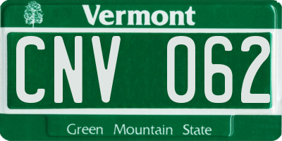 VT license plate CNV062