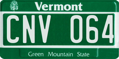 VT license plate CNV064