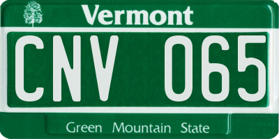 VT license plate CNV065