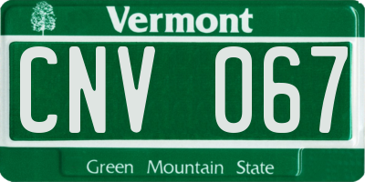 VT license plate CNV067
