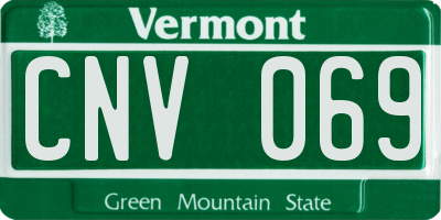 VT license plate CNV069