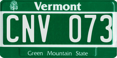 VT license plate CNV073