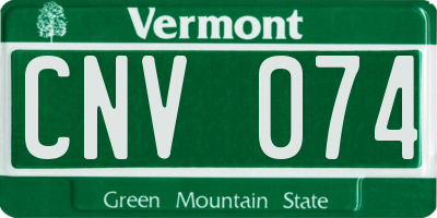VT license plate CNV074