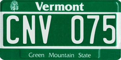 VT license plate CNV075