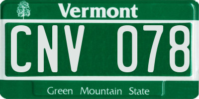 VT license plate CNV078