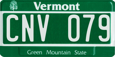 VT license plate CNV079
