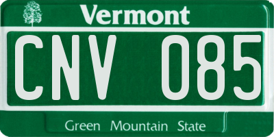 VT license plate CNV085