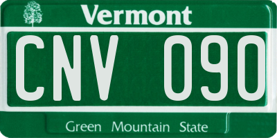 VT license plate CNV090