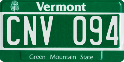 VT license plate CNV094