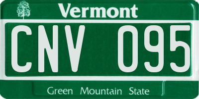 VT license plate CNV095