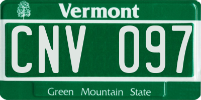 VT license plate CNV097