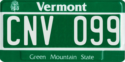 VT license plate CNV099