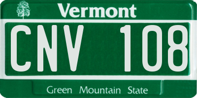 VT license plate CNV108
