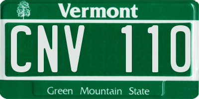VT license plate CNV110