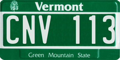 VT license plate CNV113