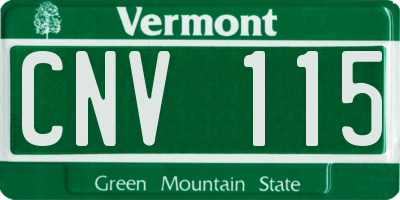 VT license plate CNV115