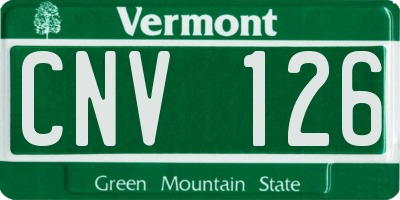 VT license plate CNV126
