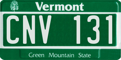 VT license plate CNV131