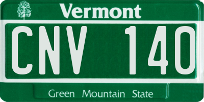 VT license plate CNV140