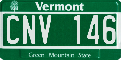 VT license plate CNV146